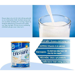 Sữa Ensure Úc cho người già, gầy yếu, suy dinh dưỡng, người sau phẫu thuật, giúp hồi phục sức khỏe 850gr/lon