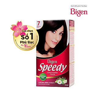 Thuốc nhuộm dưỡng tóc phủ bạc thảo dược Bigen Speedy Thương hiệu Nhật Bản 80ml dạng kem 