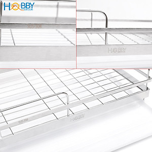Kệ chén 1 tầng đa năng inox 304 kèm ống đũa Hobby home decor KC1