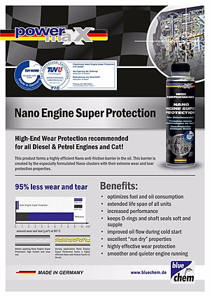 Nano Bảo Vệ Động Cơ Cao Cấp Bluechem Nano Engine Super Protection (250ml)
