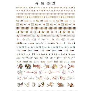 Mua Washi Tape sticker lẻ vintage hoa cổ trang phong cảnh băng dính cute  trang trí sổ -Tách set ngẫu nhiên theo màu