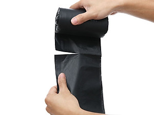 Túi đựng rác gia đình , Bao đựng rác văn phòng 1kg 3 cuộn màu đen
