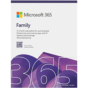 Phần mềm Microsoft 365 Family | 6 Users | 1TB/User | 365 ngày – Hàng chính hãng