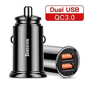 Tẩu Sạc Mini Xe Hơi C16Q1 Công Suất 30W Sạc Nhanh QC 3.0 - Hàng Chính Hãng Baseus