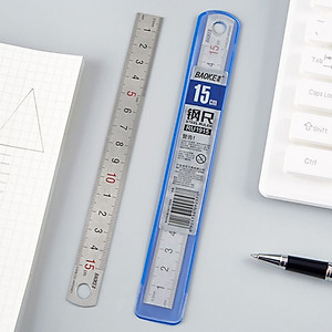 Thước Kẻ thép không gỉ-khắc chìm in màu Baoke