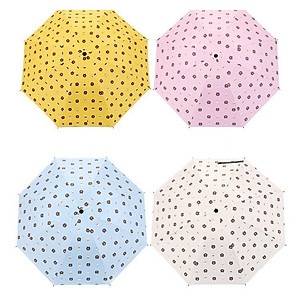 Dù Đi Mưa Gấp Gọn Hình Gấu 2 Lớp Chống Thấm Tốt - Hàng chính hãng