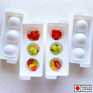 Combo 04 Khay làm đá đa dụng Kokubo viên hình cầu - Hàng nội địa Nhật
