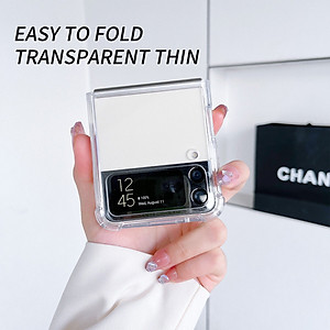 Ốp lưng chống sốc trong suốt hỗ trợ sạc Maqsafe cho Samsung Galaxy Z Flip 4 hiệu Likgus Maqsafe Magetic Case siêu mỏng 1.5mm, độ trong tuyệt đối, chống trầy xước, chống ố vàng, tản nhiệt tốt - hàng nhập khẩu