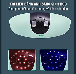 Máy Massage Lưng Và Thắt Lưng Nikio NK-158 - Công Nghệ Mát Xa Cải Tiến 4in1: Nhiệt Nóng, Xung Điện, Rung, Túi Khí - Hỗ Trợ Điều Trị Thoát Vị Đĩa Đệm, Thoái Hóa, Đau Cột Sống Lưng - Dòng Không Dây Pin Sạc, Có Remote Điều Khiển