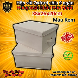 Hộp vải đựng đồ chia ngăn HQ4 - Hộp đựng quần áo chia 9 ngăn, 16 ngăn gấp gọn chính hãng