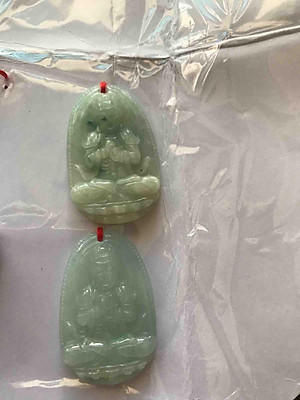 MẶT PHẬT ĐẠI NHẬT NHƯ LAI XANH CẨM THẠCH TỰ NHIÊN 35mm đk 23mm ĐỘ mệnh NỮ tuổi MÙI tuổi THÂN mệnh MỘC HOẢ THUỶ 