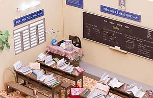 MÔ HÌNH Tự lắp ráp DIY SÀI GÒN THU NHỎ - KÝ ỨC TUỔI HỌC TRÒ - HT01