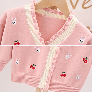 Áo khoác len cardigan bé gái cao cấp, chất len dày dặn mềm mịn, giữ ấm tốt, dáng thời trang | MA22