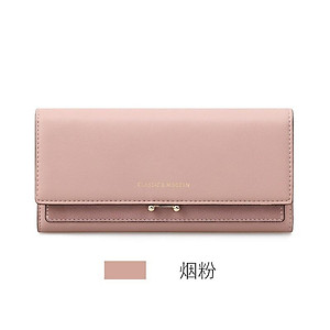 Ví dài bóp nữ cầm tay gấp da trơn kiểu dáng thời trang xinh