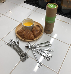 Bộ 12 nĩa xiên trái cây hiệu Berndorf 6 hình con gấu