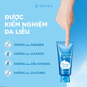 Sữa Rửa Mặt Tạo Bọt Chiết Xuất Tơ Tằm Trắng Senka Perfect Whip 120g - 14839