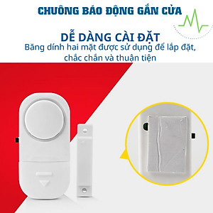 Chuông Báo Động Chống Trộm Gắn Cửa Không Dây RIBI, Cảm Ứng Từ Kêu To - Hàng Chính Hãng