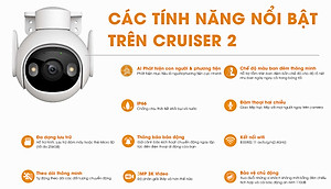 Camera IP Wifi IMOU Cruiser GS7EP 3MP và 5MP có màu ban đêm, đàm thoại 2 chiều - Hàng chính hãng
