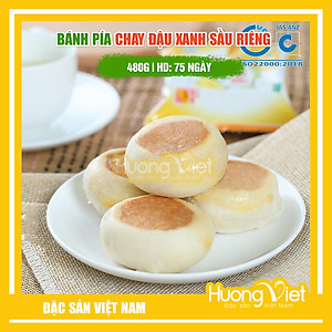 Đặc Sản Bến Tre - Bánh Pía Chay Đậu Xanh Sầu Riêng Mini 480G, Bánh Pía Chay Tân Huê Viên Không Trứng