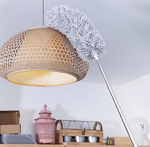 Chổi quét trần nhà KG12S gấp gọn, lau bụi, quét nhà thông minh, đa năng cán dài inox rút gọn gập được 90 độ kéo ra 3m - Hàng chính hãng