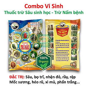 VƯỜN SINH THÁI - Combo vi sinh Thuốc Trừ Sâu Sinh Học và Trừ Nấm Bệnh cây trồng - Với hàng tỷ lợi khuẩn đối kháng - Sản phẩm Sạch - 100% Tự Nhiên