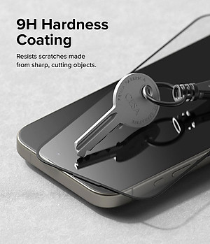 Bộ 2 Miếng Dán cường lực kèm khung dán RINGKE Easy Slide Tempered Glass cho iPhone 15 Pro Max_ Hàng chính hãng