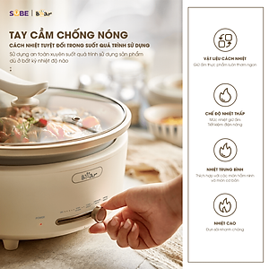 Nồi lẩu Bear SB-NL05F 5L (1500W) - Hàng chính hãng