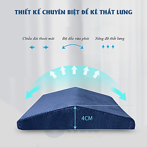 Đệm thắt lưng giảm thoát vị đĩa đệm Ema thế hệ 2 - Rộng hơn - Thoải mái xoay trở - Dành cho người thoát vị, thoái hóa cột sống, bà bầu, người cao tuổi