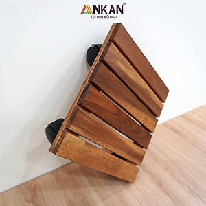 Combo 2 đôn chậu cây cảnh có bánh xe màu vàng cạnh 30cm dùng để đặt chậu cây chậu hoa, tiêu chuẩn xuất khẩu Châu Âu, thương hiệu ANKAN