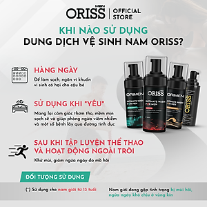 Dung Dịch Vệ Sinh Chuyên Biệt Dành Cho Nam Giới Dạng Bọt Oriss Men Gentlemen 120ml/chai