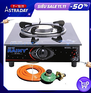Bếp Gas Hồng Ngoại Đơn Cao Cấp RaiNy – Tặng bộ van dây - Hàng chính Hãng
