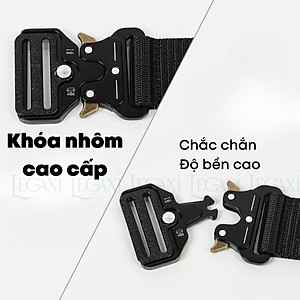 Thắt Lưng Dây Nịt Khóa Nhôm Canvas Quân Đội Tháo Nhanh Vải Nylong Dù Thời Trang Nam Nữ Unisex Legaxi