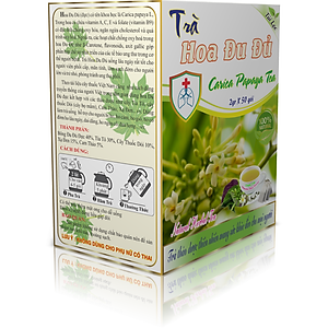 Trà Hoa Đu Đủ- Hỗ Trợ Bệnh Ho Lâu Ngày, Viêm Phổi- Hộp (50 Túi Lọc X 2gr) - Nguyên Thái Trang – Thảo Dược Thiên Nhiên- Tốt Cho Sức Khỏe