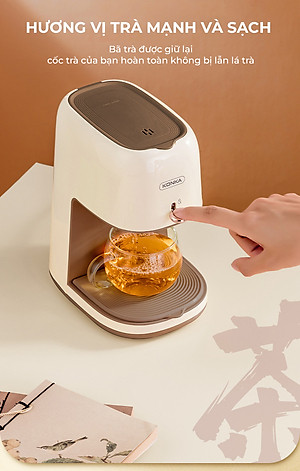 Máy pha cà phê espresso Konka KCF-CS3 20bar tích hợp đánh bọt sữa, pha cà phê viên nén 2 trong 1 tiện lợi, tặng kèm temper - Hàng nhập khẩu