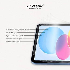 Dán Màn Hình dành cho iPad Paper-Like Zeelot Cao Cấp - Hàng Nhập Khẩu