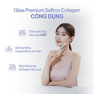 Bột Uống Collagen Gilaa Cao Cấp Kết Hợp Saffron - (60 gói x 2g)