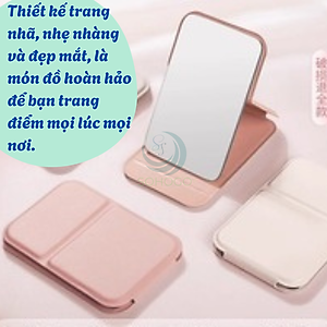 Gương Gập Mini Để Bàn – Gọn Nhẹ, Sang Xịn, Mang Đi Mọi Nơi Gương Trang Điểm Gập Thông Minh – Thiết Kế Tối Giản, Siêu Tiện Gương Gập Gọn Có Đế – Skincare, Make-up Chuẩn Sáng Tạo