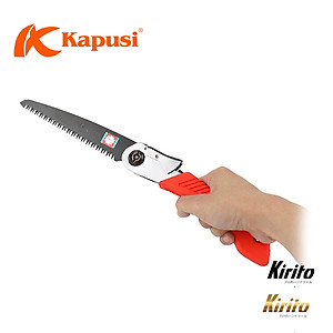 Cưa gỗ cầm tay đa năng gấp gọn Nhật Kapusi, thép SK5 siêu sắc, cưa cành cán xếp, gấp gọn an toàn