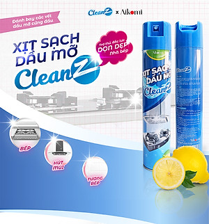 Bình xịt tẩy rửa lau dầu mỡ nhà bếp CleanZ đa năng 450ml