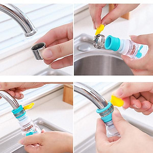 Vòi Rửa Chén Bát Hoa Sen Xoay 360 Độ Chống Văng Chống Bắn Đầu Vòi Nước Mở Rộng Tiết Kiệm Nước Tiện Ích Cho Mọi Gia Đình