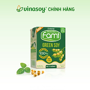 Thùng sữa đậu nành Vinasoy Fami Green soy rất ít đường (**) (36 hộp x 180ml)