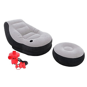 Ghế đệm hơi dựa lưng tặng kèm bơm điện 2 chiều