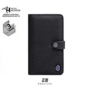 Ví nam cầm tay Arctic Hunter Q00010 dáng dài dập vân có nút bấm