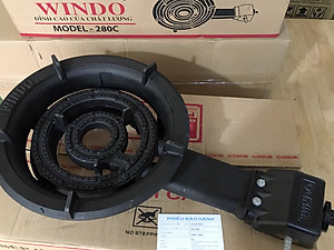  COMBO BẾP GAS CÔNG NGHIỆP HẨM WINDO 280 ( ĐEN ) + TẶNG BÔ VAN DÂY - HÀNG CHÍNH HÃNG