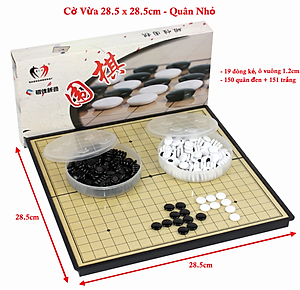 Cờ Vây Nam Châm Chọn size, Cờ Caro Cao Cấp, Có Bàn Là Hộp Đựng Rộng 28.5cm Và 37cm - Hàng chính hãng