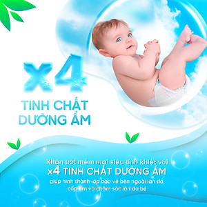 Combo 3 gói Khăn ướt làm sạch tinh khiết dành cho bé Oma&Baby với công thức Chlorhexidine Digluconate kháng khuẩn an toàn, dịu nhẹ trong khăn ( 3 gói 85 tờ ) - Combo 3 packages of  Oma&Baby premium baby wet wipes ( 85 sheets per package)