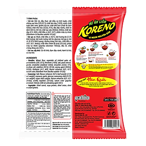 Thùng 30 Gói Mì Ăn Liền Koreno Vị Bò Cay 75g