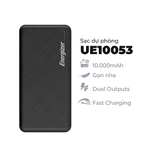 Combo Pin Energizer 10,000mAh UE10053 + Sạc nhanh Mophie 10W kèm Cáp A to Lightning 1M - HÀNG CHÍNH HÃNG