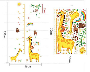 Decal dán tường Mẫu Đo chiều cao có sẵn keo chỉ cần bóc dán