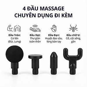 Máy massage cầm tay Kachi MK377 với 9 cấp độ rung - hàng chính hãng